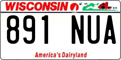 WI license plate 891NUA