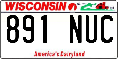 WI license plate 891NUC