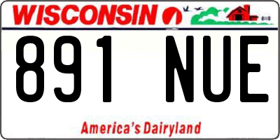 WI license plate 891NUE
