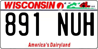 WI license plate 891NUH