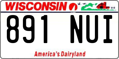 WI license plate 891NUI