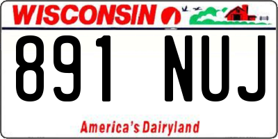 WI license plate 891NUJ
