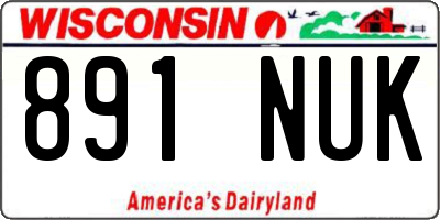 WI license plate 891NUK