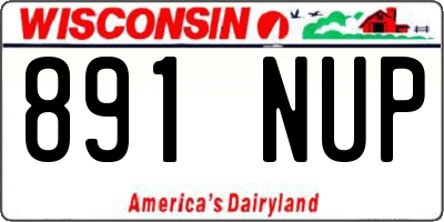 WI license plate 891NUP