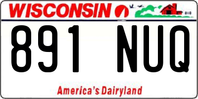 WI license plate 891NUQ