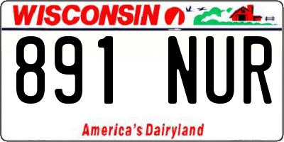 WI license plate 891NUR