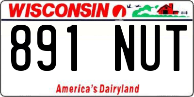 WI license plate 891NUT