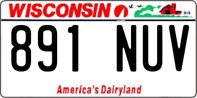 WI license plate 891NUV