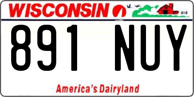 WI license plate 891NUY