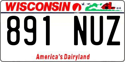 WI license plate 891NUZ
