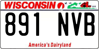 WI license plate 891NVB