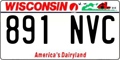 WI license plate 891NVC