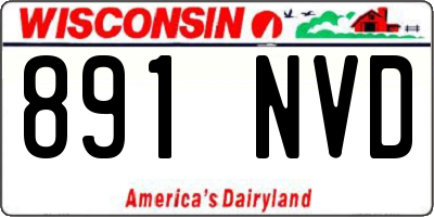 WI license plate 891NVD