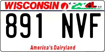 WI license plate 891NVF