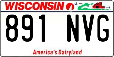 WI license plate 891NVG