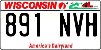 WI license plate 891NVH