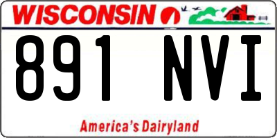 WI license plate 891NVI