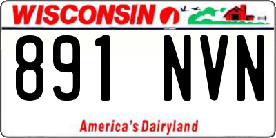 WI license plate 891NVN