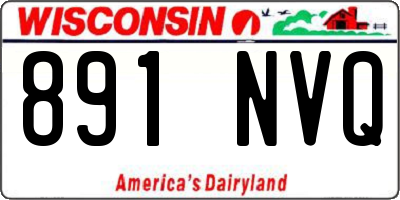 WI license plate 891NVQ