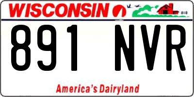 WI license plate 891NVR