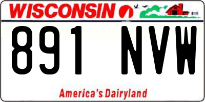 WI license plate 891NVW