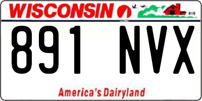 WI license plate 891NVX