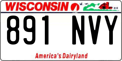 WI license plate 891NVY