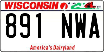WI license plate 891NWA