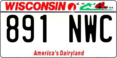 WI license plate 891NWC