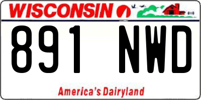 WI license plate 891NWD