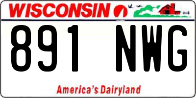 WI license plate 891NWG