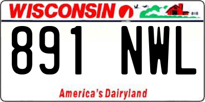WI license plate 891NWL