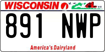 WI license plate 891NWP