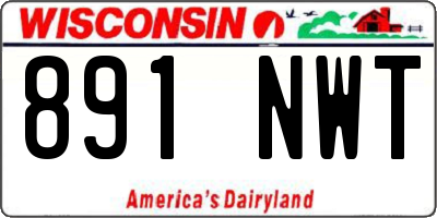 WI license plate 891NWT