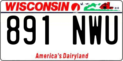 WI license plate 891NWU