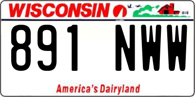 WI license plate 891NWW