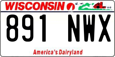 WI license plate 891NWX