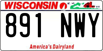 WI license plate 891NWY