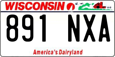 WI license plate 891NXA