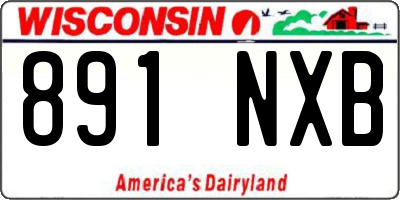 WI license plate 891NXB