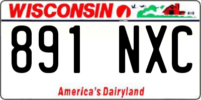 WI license plate 891NXC