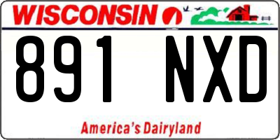 WI license plate 891NXD