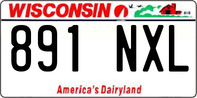 WI license plate 891NXL