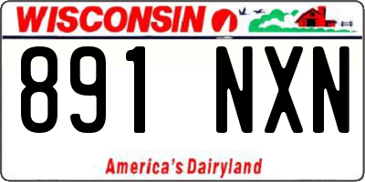WI license plate 891NXN