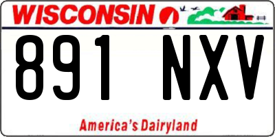 WI license plate 891NXV