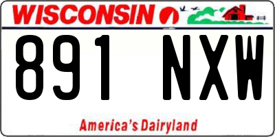 WI license plate 891NXW