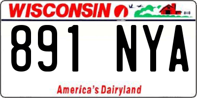 WI license plate 891NYA
