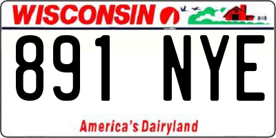 WI license plate 891NYE