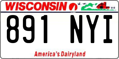 WI license plate 891NYI