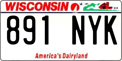 WI license plate 891NYK